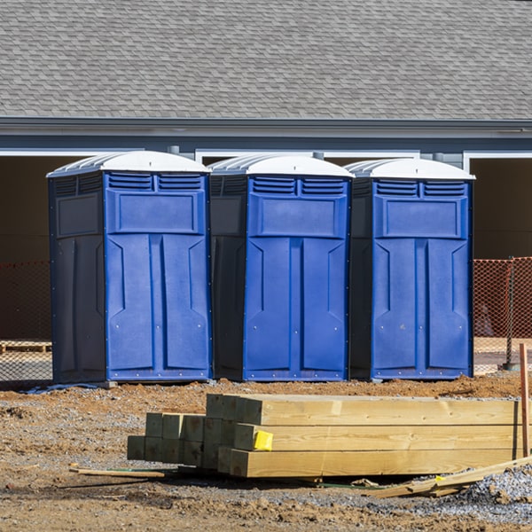 how often are the portable restrooms cleaned and serviced during a rental period in Wadley GA